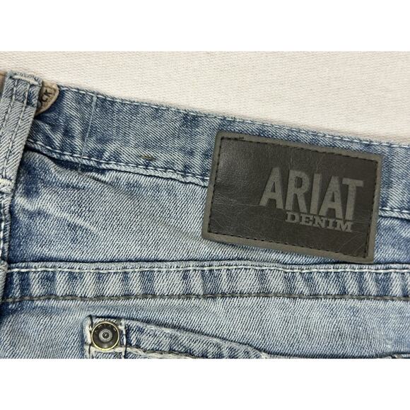 Ariat M2 Relaxed Boot Cut Jeans Mens 34x32 Blue Shasta Stirling Western SEE PICS - Picture 8 of 10